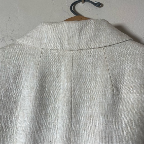 J.crew oatmeal beige cream linen cotton mix classic blazer one button NWT sz 6 - Picture 10 of 11